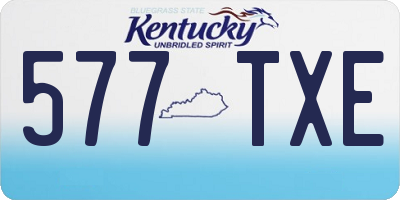 KY license plate 577TXE