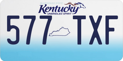 KY license plate 577TXF