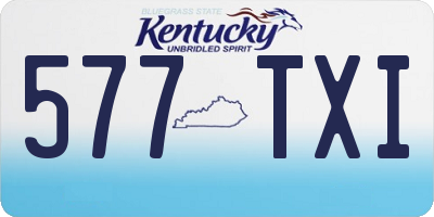 KY license plate 577TXI