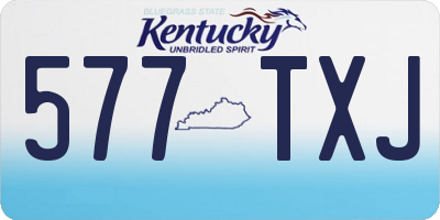 KY license plate 577TXJ