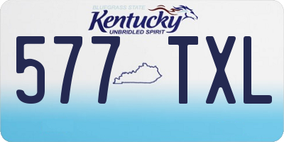 KY license plate 577TXL