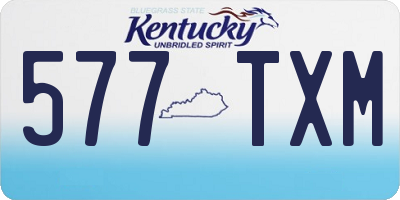 KY license plate 577TXM