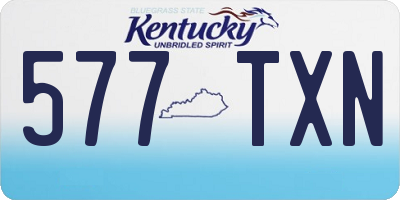 KY license plate 577TXN