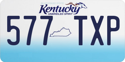 KY license plate 577TXP