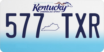 KY license plate 577TXR