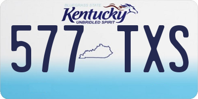 KY license plate 577TXS