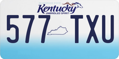 KY license plate 577TXU