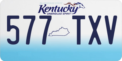 KY license plate 577TXV