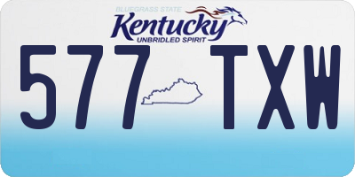 KY license plate 577TXW