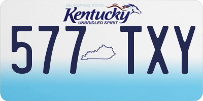 KY license plate 577TXY