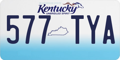 KY license plate 577TYA