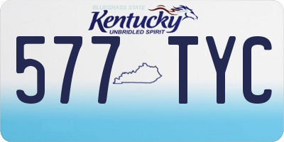 KY license plate 577TYC