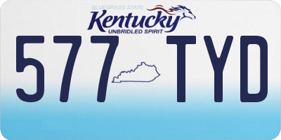 KY license plate 577TYD