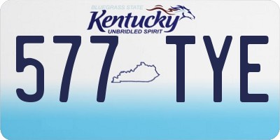 KY license plate 577TYE