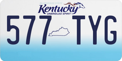 KY license plate 577TYG