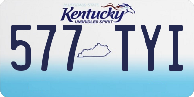 KY license plate 577TYI