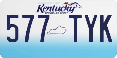 KY license plate 577TYK