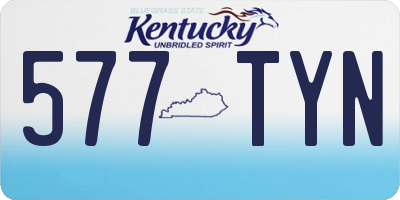 KY license plate 577TYN
