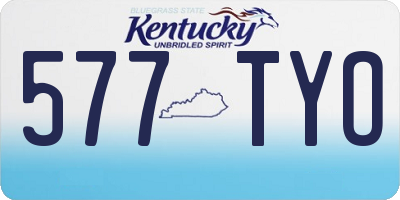 KY license plate 577TYO