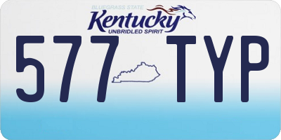 KY license plate 577TYP