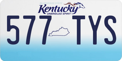 KY license plate 577TYS
