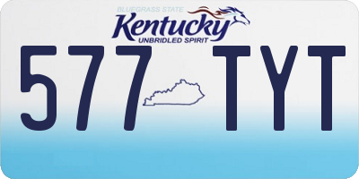 KY license plate 577TYT