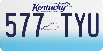 KY license plate 577TYU