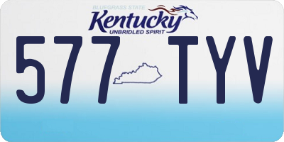 KY license plate 577TYV