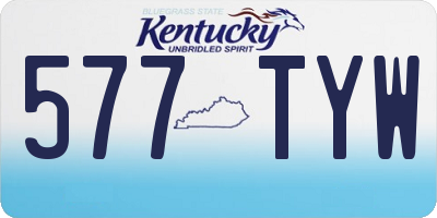 KY license plate 577TYW