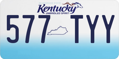 KY license plate 577TYY