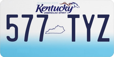 KY license plate 577TYZ