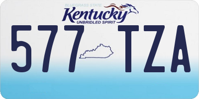 KY license plate 577TZA