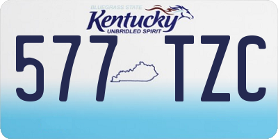 KY license plate 577TZC