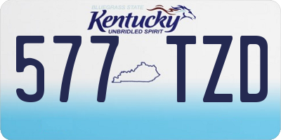 KY license plate 577TZD