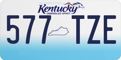 KY license plate 577TZE