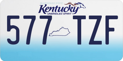 KY license plate 577TZF