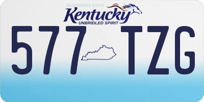 KY license plate 577TZG