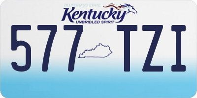 KY license plate 577TZI