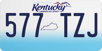 KY license plate 577TZJ