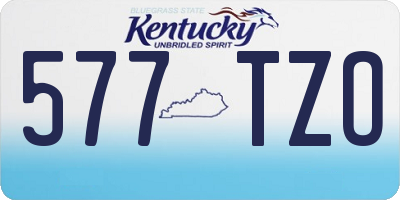KY license plate 577TZO
