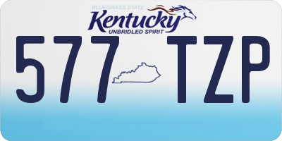 KY license plate 577TZP