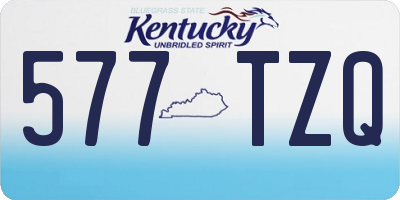 KY license plate 577TZQ