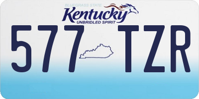 KY license plate 577TZR