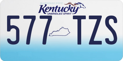 KY license plate 577TZS
