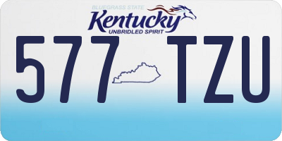 KY license plate 577TZU