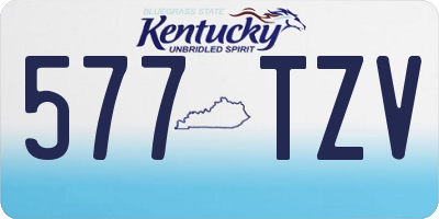 KY license plate 577TZV