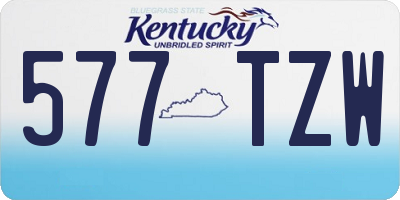 KY license plate 577TZW