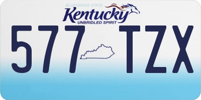 KY license plate 577TZX