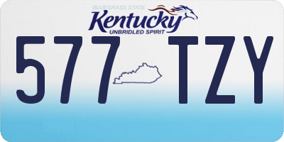 KY license plate 577TZY