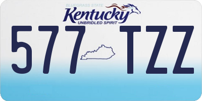 KY license plate 577TZZ